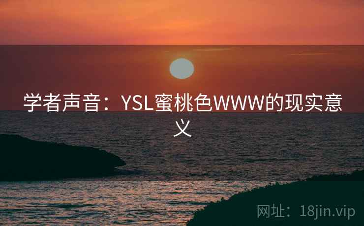 学者声音：YSL蜜桃色WWW的现实意义